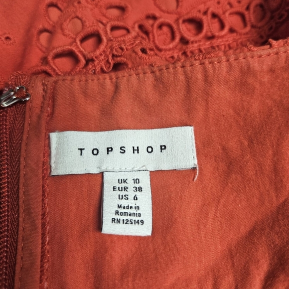 Topshop Red Strapless Jumpsuit with Sweetheart Neckline - Picture 10 of 11